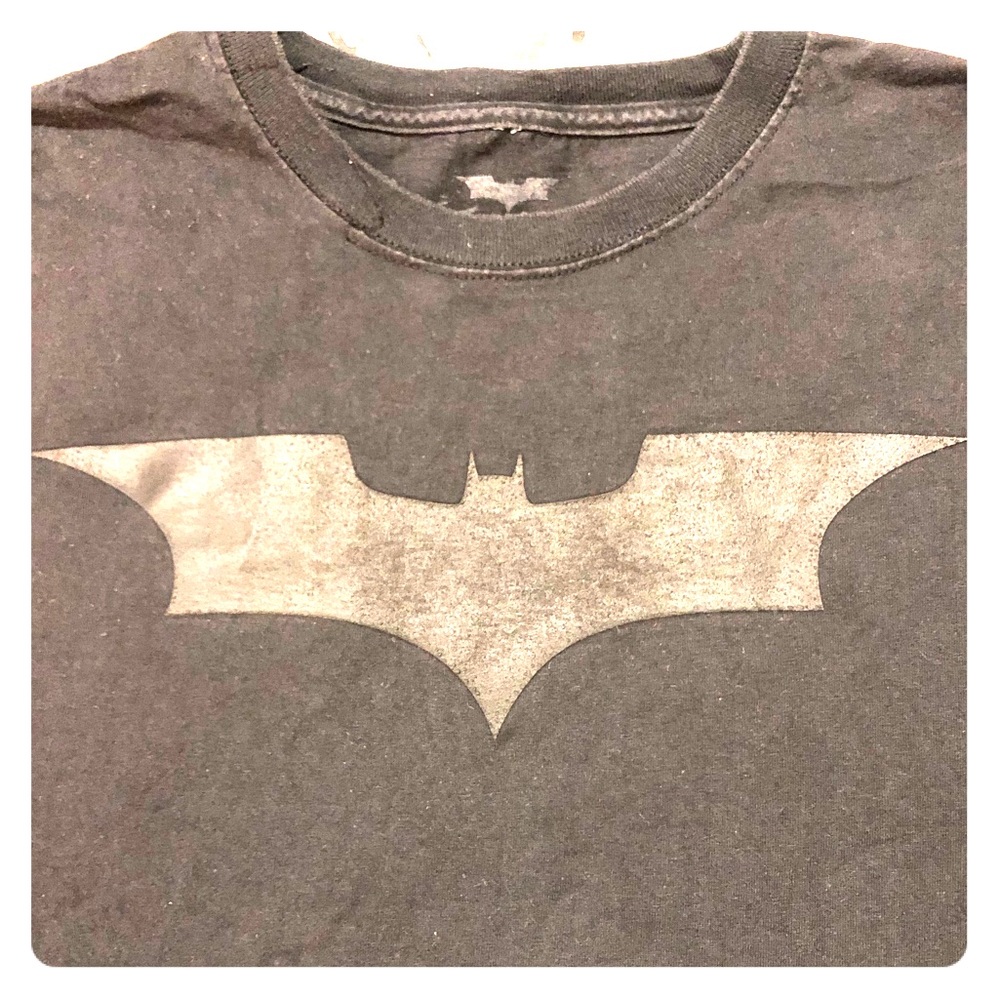 Men’s The Dark Knight black on black Batman shirt